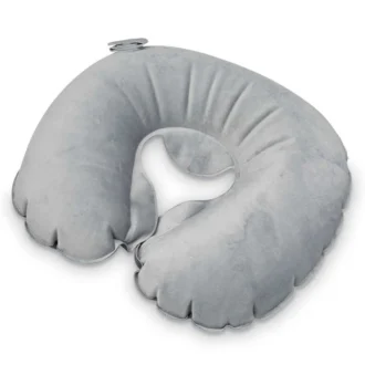Inflatable pillow with pouch