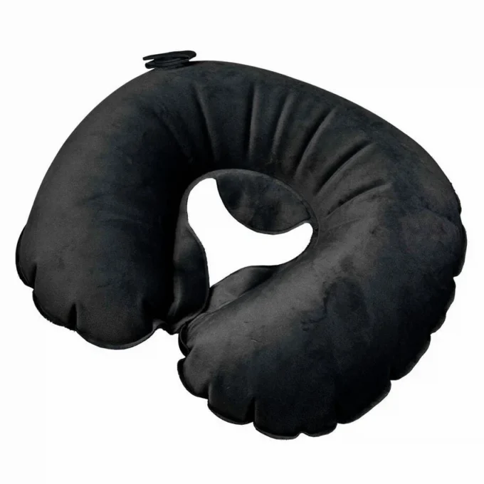 Inflatable pillow with pouch