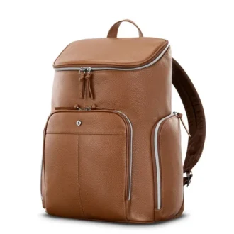 Mobile solution 2 leather deluxe backpack