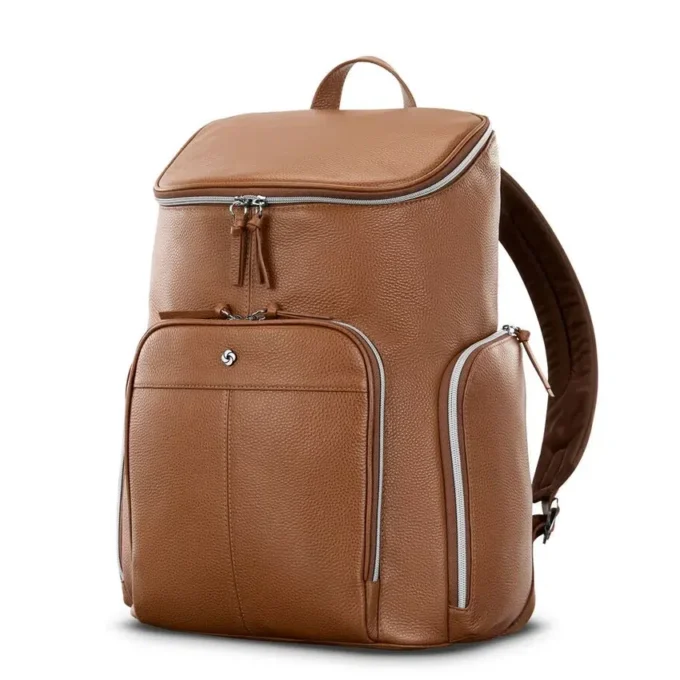 Mobile solution 2 leather deluxe backpack
