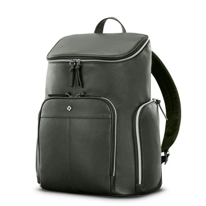 Mobile solution 2 leather deluxe backpack