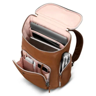 Mobile solution 2 leather deluxe backpack