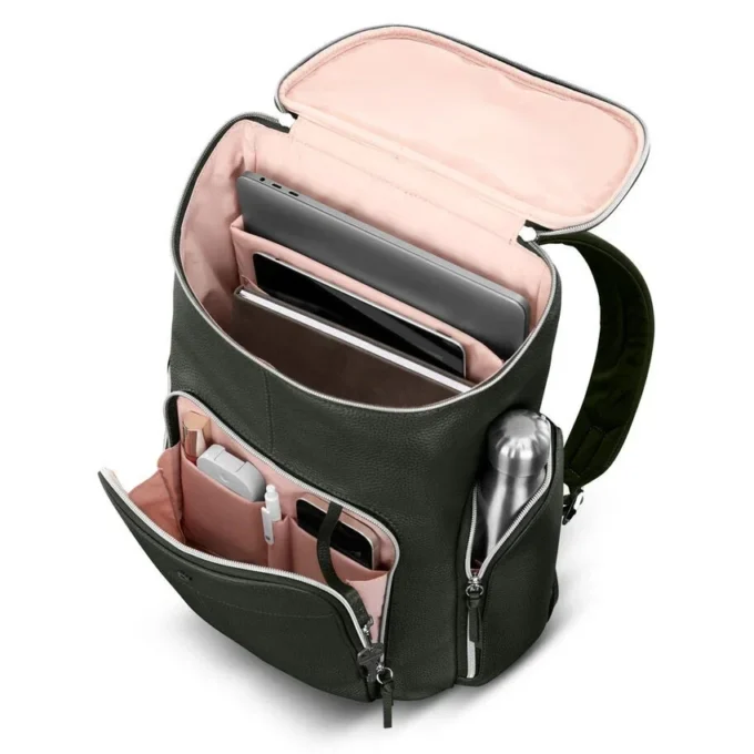 Mobile solution 2 leather deluxe backpack