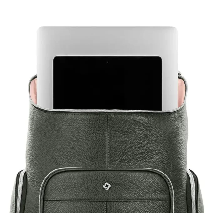 Mobile solution 2 leather deluxe backpack